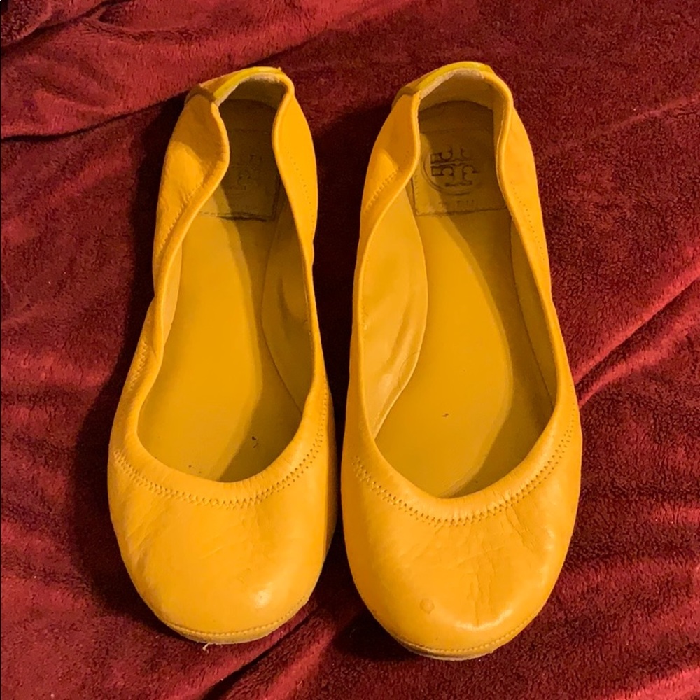 Tory Burch Eddie Lamb Leather Flats